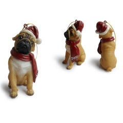 Pug Christmas Tree Ornaments