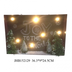 iron Wall Decoration LED Light Up Xmas Sign Plaque