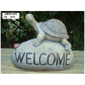 Resin tortoise Welcome Sign
