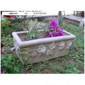 15“L rectangle resin  garden planter